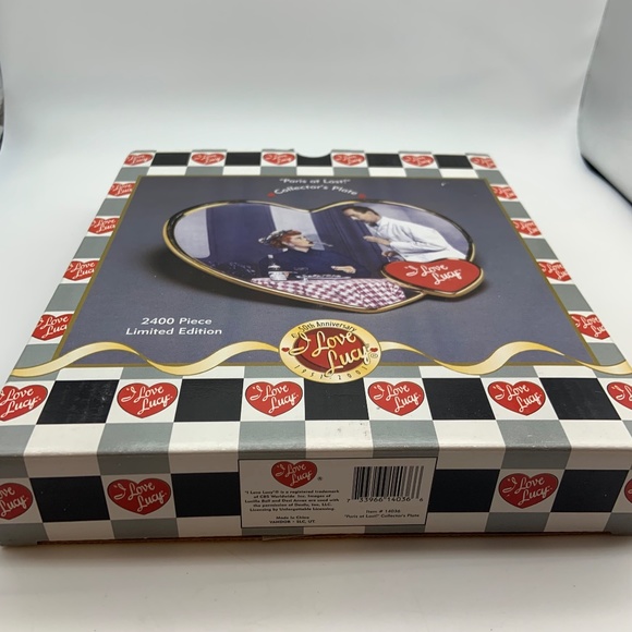 RARE VTG I Love Lucy Paris at Last Collectors Plate Vandor New in Original Box! - Picture 12 of 16